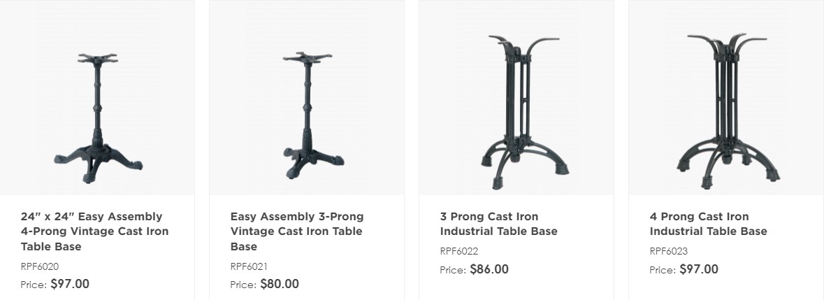 Stable and Durable Table Bases in a Busy Restaurant Environment