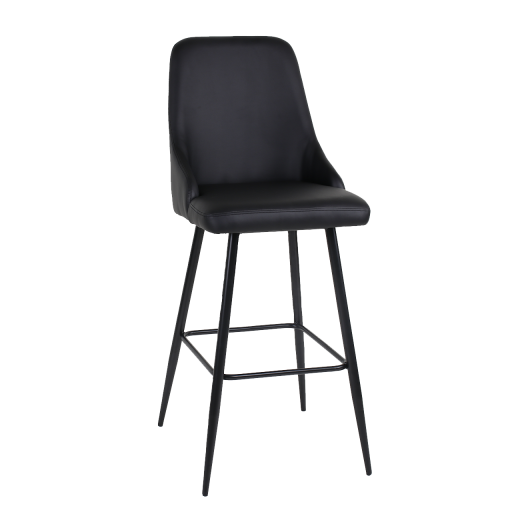 BLACK BUCKET VINYL SEAT METAL BARSTOOL