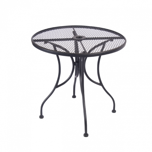 round wrought iron table