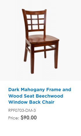 dark mahogany frame chair