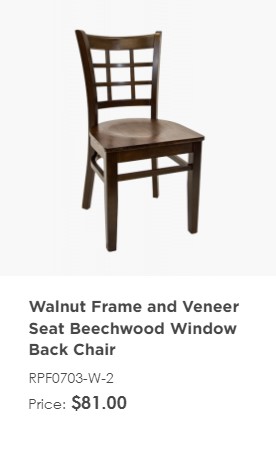 walnut frame and veneer chair